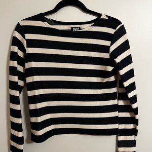 NLST navy striped top